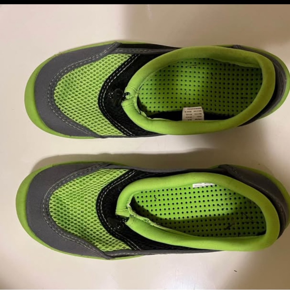 Kids Green and Gray Shoes